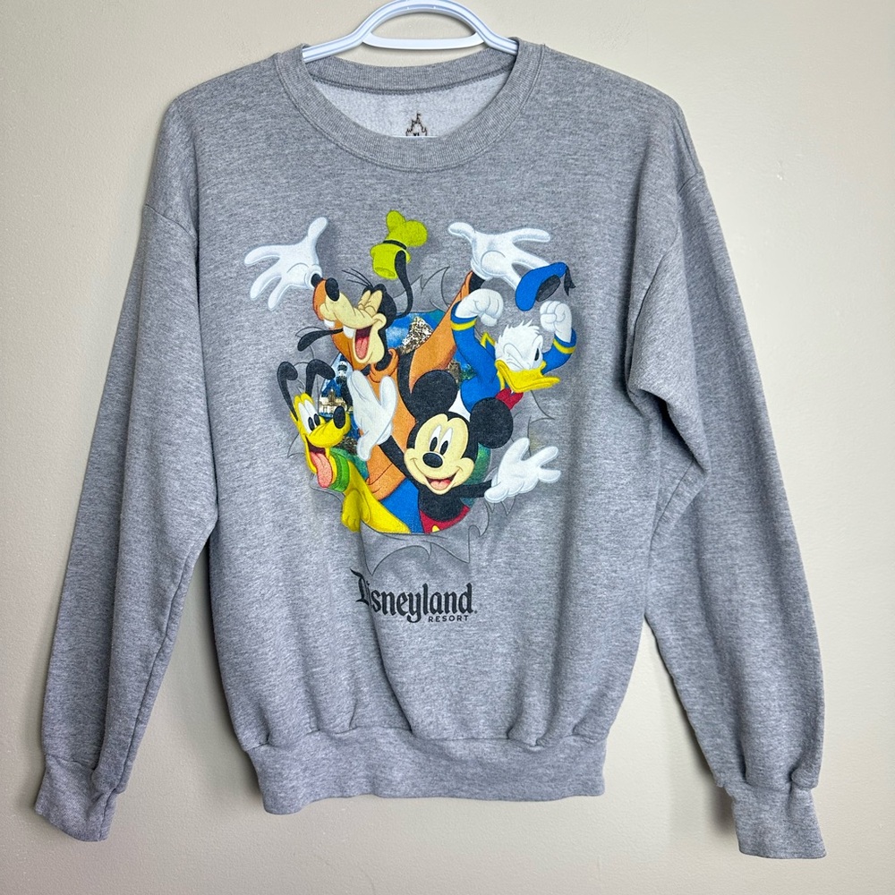 Disney Size XL Kid Gray Crewneck Sweater with Classic Design